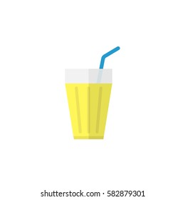 Lemonade flat icon, food & drink elements, cocktail sign, a colorful solid pattern on a white background, eps 10.