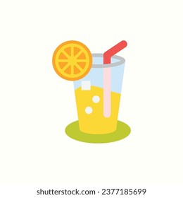 lemonade flat icon, isolated icon in light background, perfect for website, blog, logo, graphic design, social media, UI, mobile app