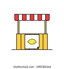 lemonade food tent Illustration. modern simple vector icon, flat graphic symbol in trendy flat design style. wallpaper. lockscreen. pattern. frame, background, backdrop, sign, logo.