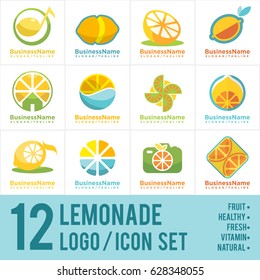lemonade fresh drink vector logo