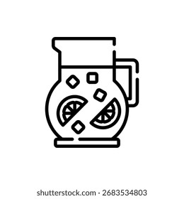 Ilustração de vidro de limonada para refrescar
