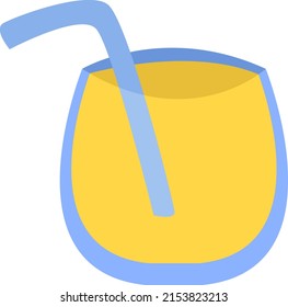 Lemonada en vidrio, ilustración, vector sobre fondo blanco.
