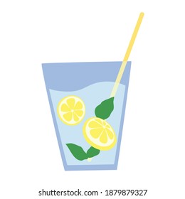 lemonade in a glass with a straw
