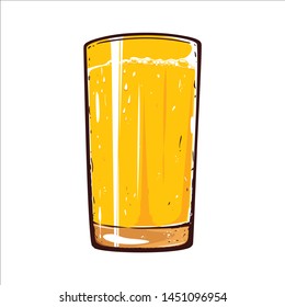 Lemonade Glass Vector Illustration. Fresh lemonade.