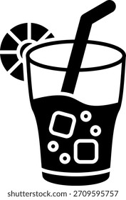 Lemonade Glyph Style Icon Design