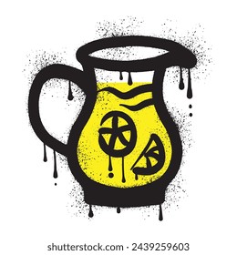 Lemonade graffiti drawn with spray paint