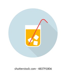 lemonade with ice icon. vector illustration