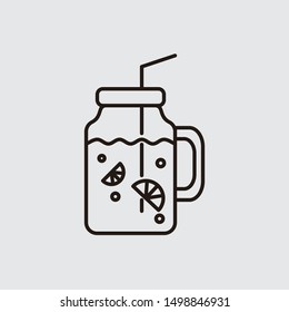 lemonade icon from barbecue for mobile concept and web apps icon