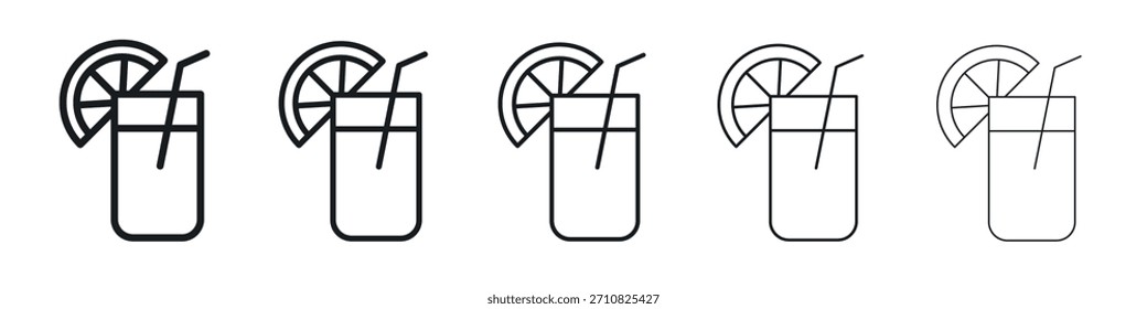 Design de ícone de limonada, logotipo, aplicativo, IU. Ilustração vetorial, EPS