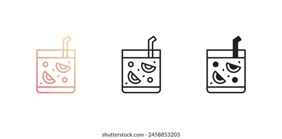 Diseño de icono de limonada con fondo blanco ilustración de stock