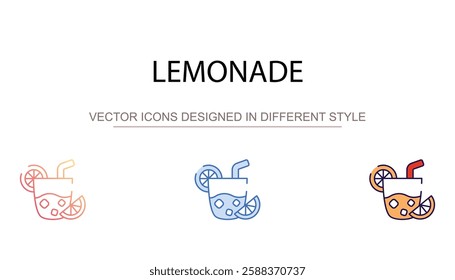 Lemonade icon design with white background stock illustration