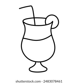 A Lemonade icon, editable vector

