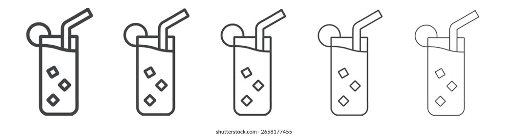 ícone limonada símbolo de ilustração fino plano