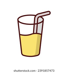 Lemonade icon isolate white background vector stock illustration.