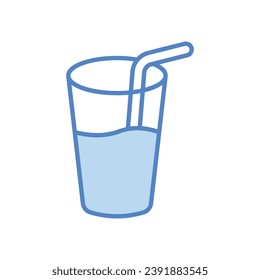 Lemonade icon isolate white background vector stock illustration.