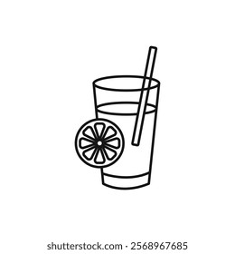 Lemonade icon Isolated flat vector in outline