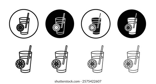 Lemonade icon Isolated flat vector in outline