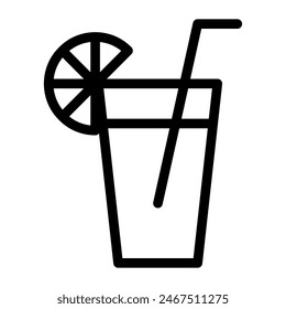 lemonade icon in line style. Vector illustration