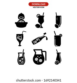 lemonade icon or logo isolated sign symbol vector illustration - Collection of high quality black style vector icons
