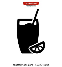 lemonade icon or logo isolated sign symbol vector illustration - high quality black style vector icons
