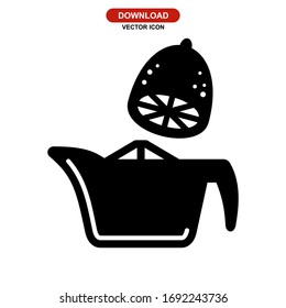 Icono de limonada o logotipo símbolo de signo aislado ilustración vectorial de alta calidad, iconos vectoriales de estilo negro de alta calidad
