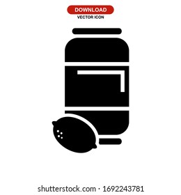 lemonade icon or logo isolated sign symbol vector illustration - high quality black style vector icons
