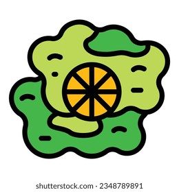 Lemonade icon outline vector. Austrian food. Austria cuisine color flat