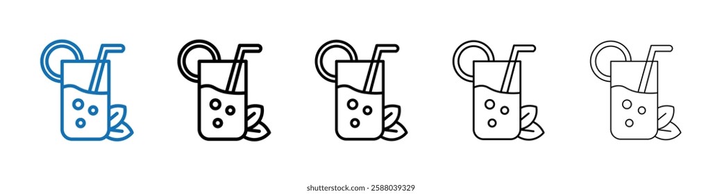 Lemonade icon Outline vector logo for web ui