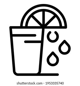 Lemonade icon. Outline lemonade vector icon for web design isolated on white background