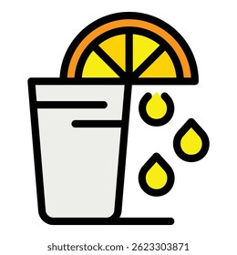 Ícone de limonada. Contorno ícone de vetor de limonada para web design isolado em branco plano de cor de fundo