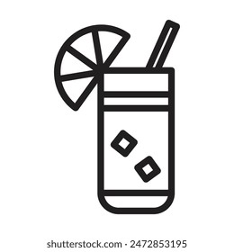 Lemonade Icon for Refreshing Beverages, Summer Drinks, and Citrus Flavors Graphics