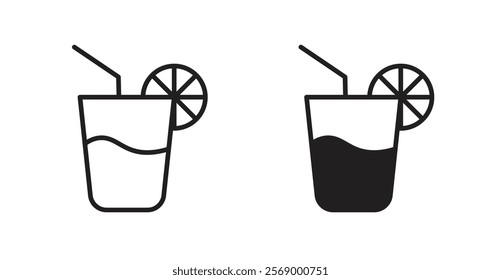 Lemonade icon set vector graphics designs