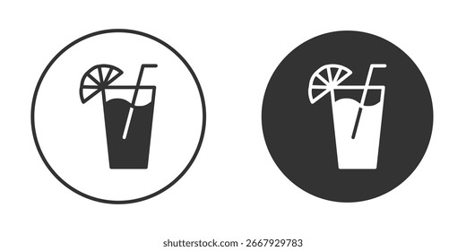 Lemonade icon silhouette symbol. Vector isolated illustration