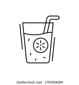 Lemonade icon. Simple line, outline vector elements of kitchen object for ui and ux, website or mobile application