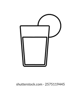 lemonade icon Simple outline illustration