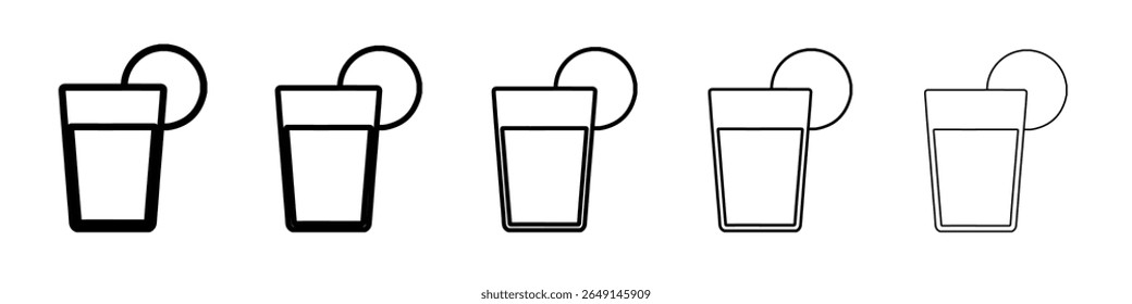 ícone de limonada simples vetor esboço logotipo