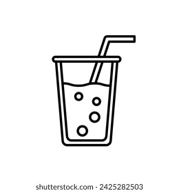Lemonade icon vector. Cocktail illustration sign. Drink symbol or logo.