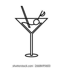 Vetor de ícone de limonada. Sinal de ilustração de coquetel. Símbolo ou logotipo de bebida.