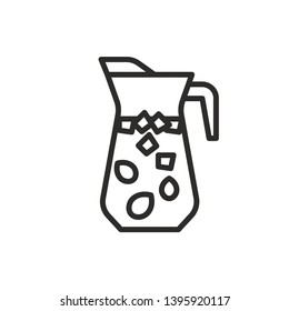 Lemonade icon vector. Lemonade symbol. Linear style sign for mobile concept and web design. Lemonade symbol illustration. Pixel vector graphics - Vector.