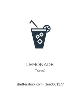 Lemonade icon vector. Trendy flat lemonade icon from travel collection isolated on white background. Vector illustration can be used for web and mobile graphic design, logo, eps10