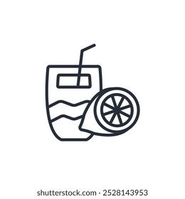 lemonade icon. vector.Editable stroke.linear style sign for use web design,logo.Symbol illustration.