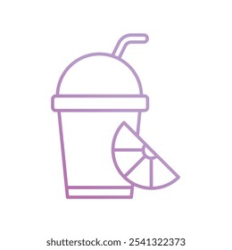Icono de limonada con fondo blanco Vector Ilustración de stock