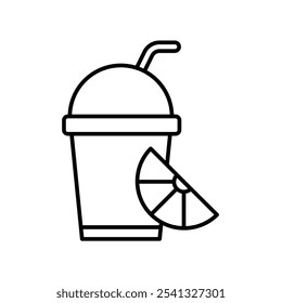 lemonade icon with white background vector stock illustration