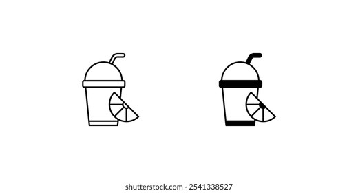 lemonade icon with white background vector stock illustration