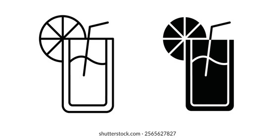 Lemonade icons in black and white colors