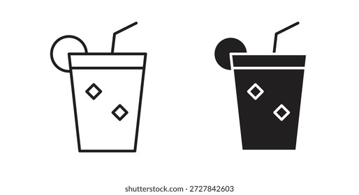 Ícones de limonada. Coleção de vetores de ícones de tópicos. ilustrações simples