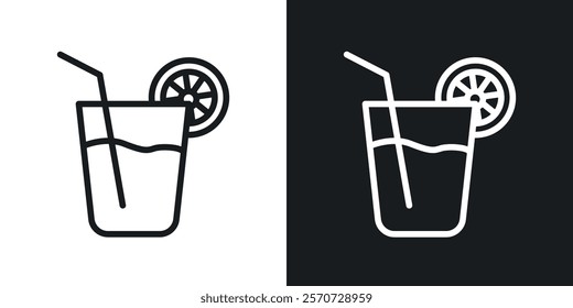 Lemonade icons set vectors on white background.