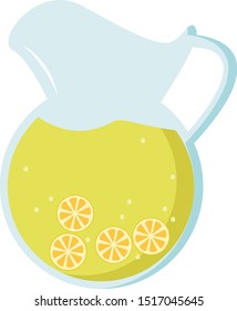 Limonada, ilustração, vetor sobre fundo branco.