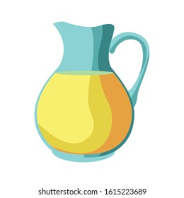 lemonade jug icon over white background, vector illustration