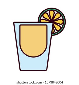 Lemonade juice design, Drink glass beverage fresh food and healthy theme Vector illustration